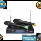 Pro Dual Wireless Microphone Cordless DJ Karaoke Public Party Mic System + 2 Mic