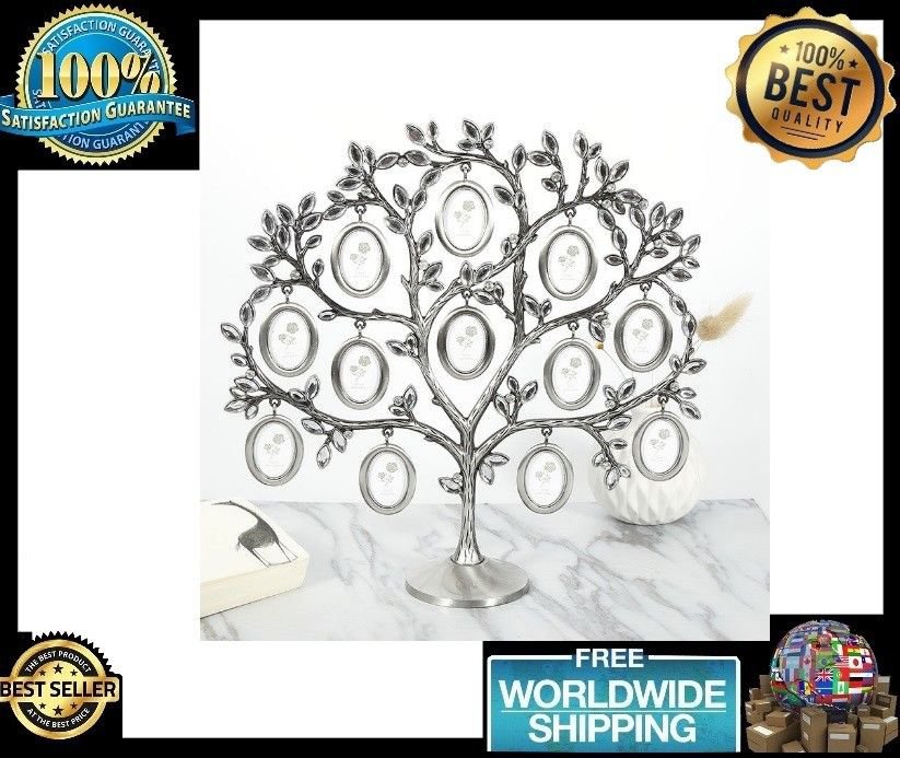 Family Tree Hanging Photo Picture 12 Frame Holder Table Top Desk