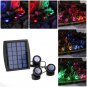 LED Solar Power 3 Lamps Landscape Spotlight Projection Garden Underwater Lights