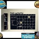 DIY Monthly Chalkboard Calendar Vinyl Wall Decal Removable Planner Sticker