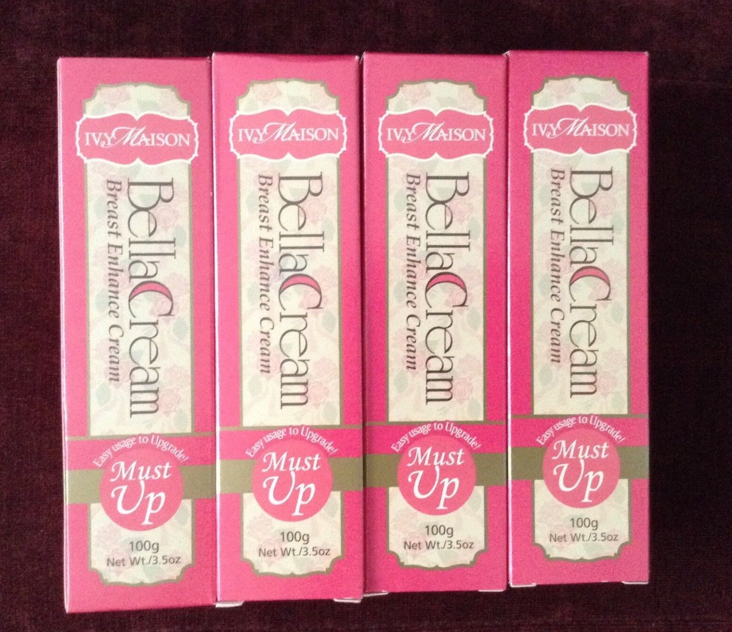4 Tubes 3Cups MustUp BREAST ENLARGEMENT Bust Butt Firming Cream,100g per tube