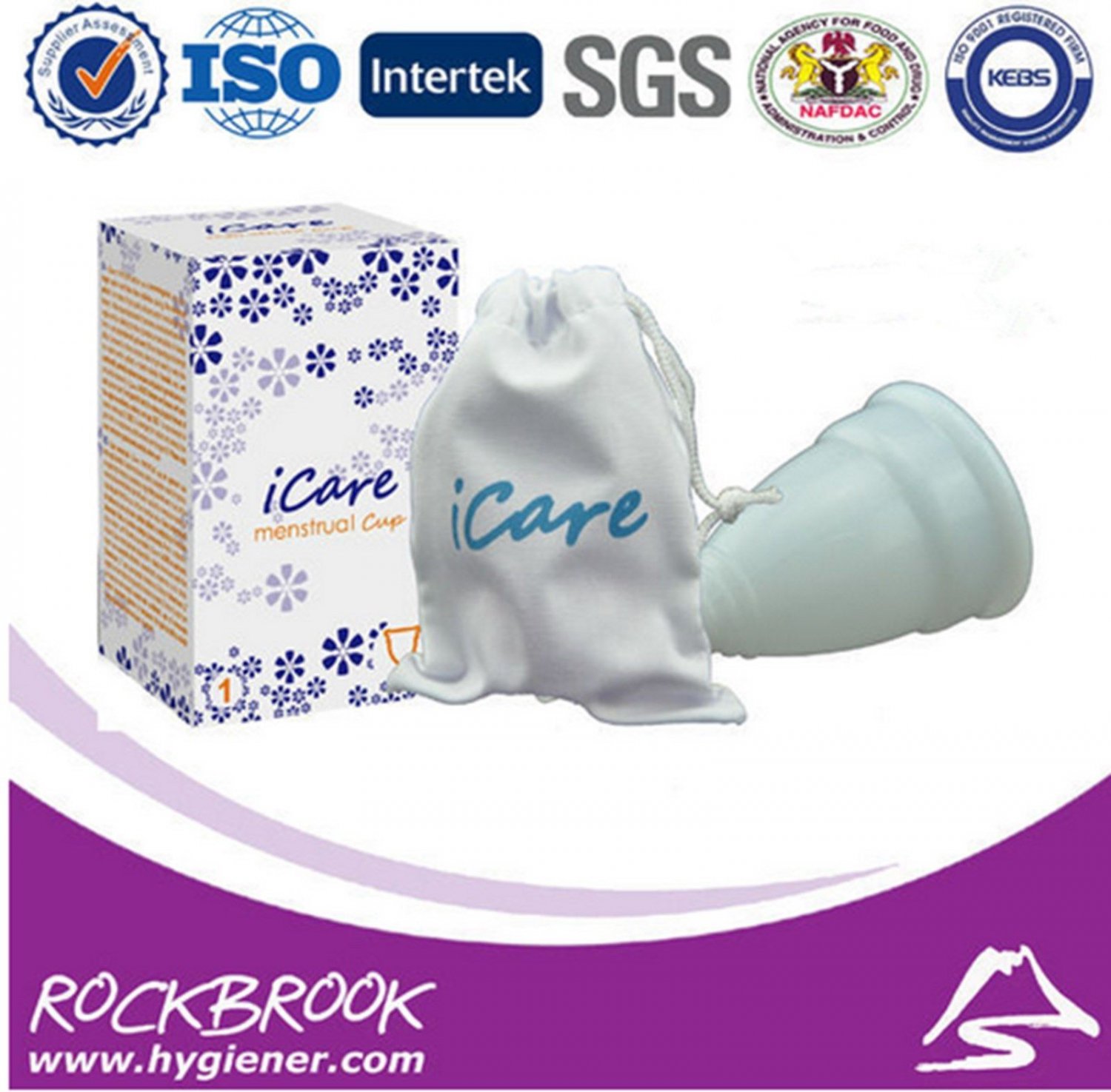 icare Menstrual Cup Menstruation Reusable Medical Silicone withTrack number