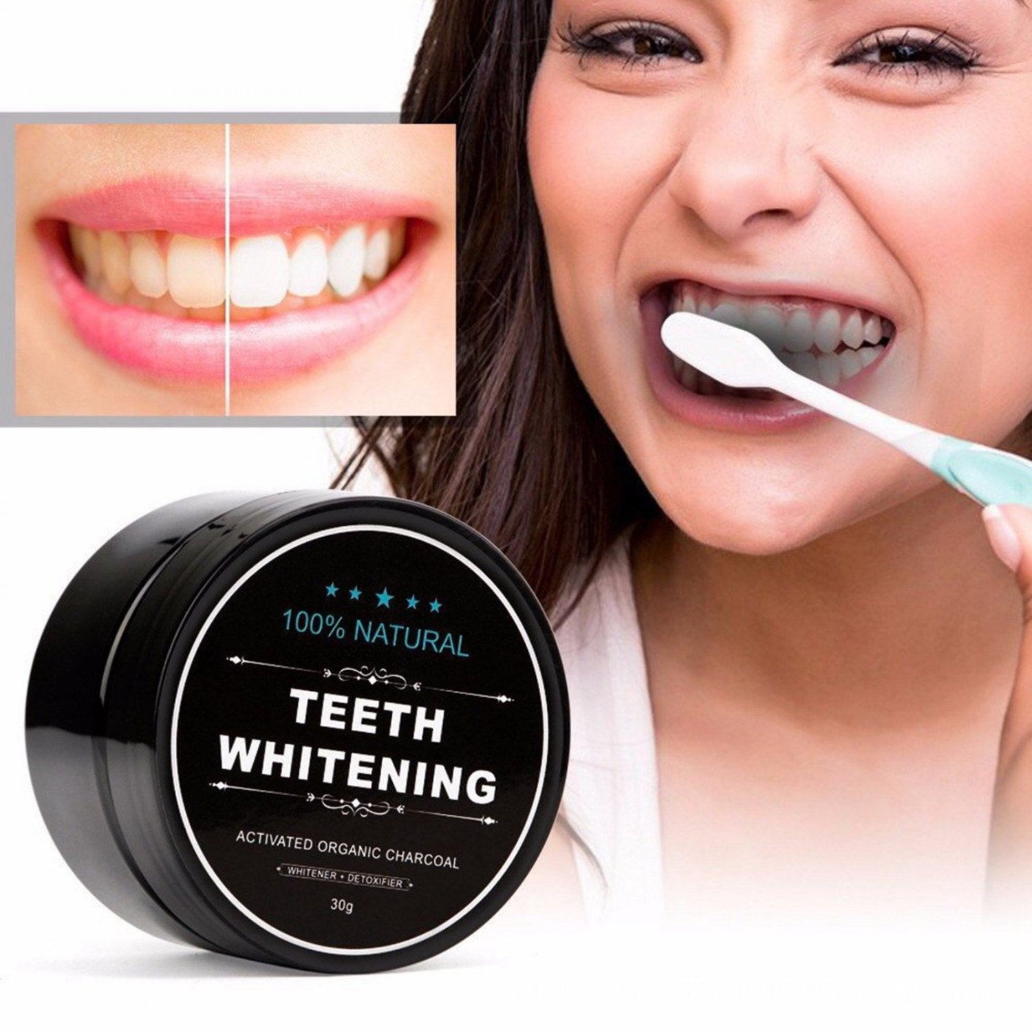 3 Boxes Activated Organic Charcoal Teeth Whitening Powder  Free Shipping