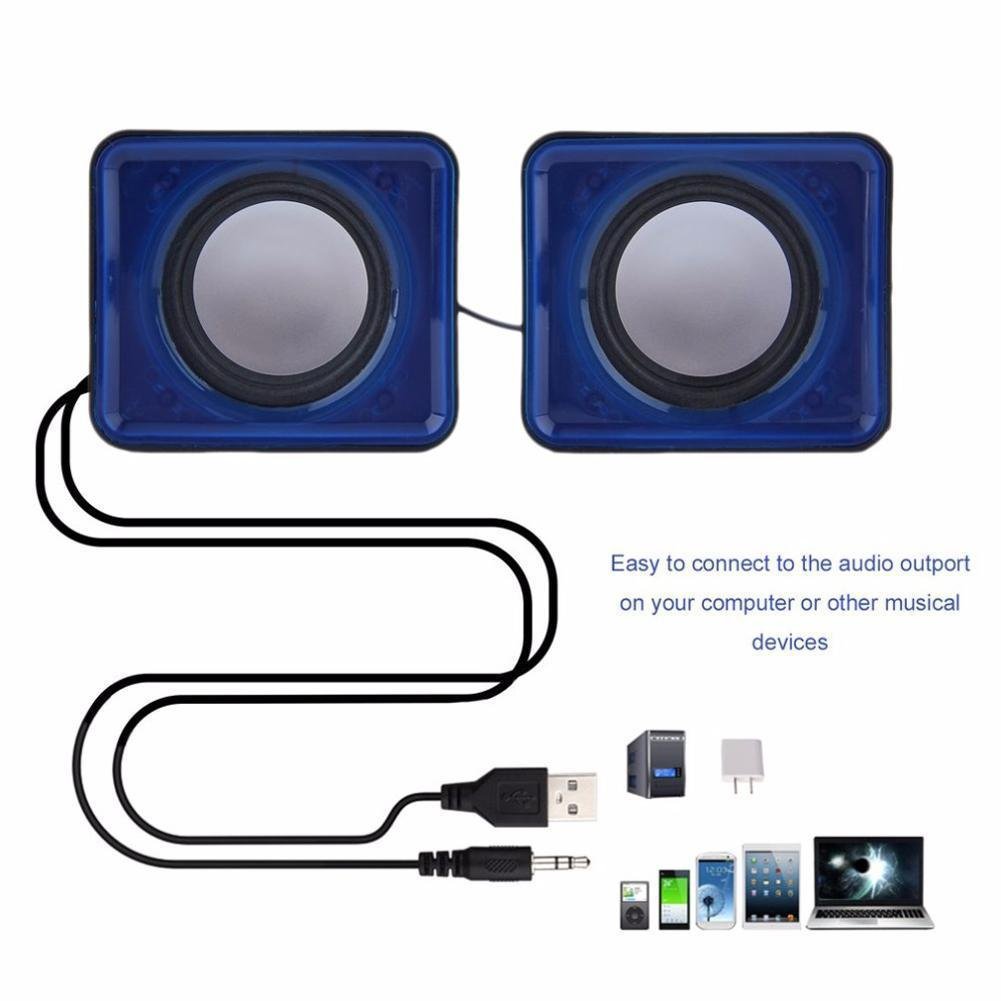 1 Pair Mini Small USB Powered Speaker Audio Music Player For Laptop PC Computer