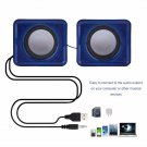 1 Pair Mini Small USB Powered Speaker Audio Music Player For Laptop PC Computer