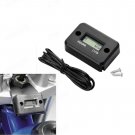 Black Digital LCD Counter Hour Meter For Car Marine Motorcycle Generator Engine