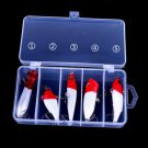 5pcs 3D Popper VIB Bait Fishing Lure Pencil Bait Crankbait Treble Hook W/box Set