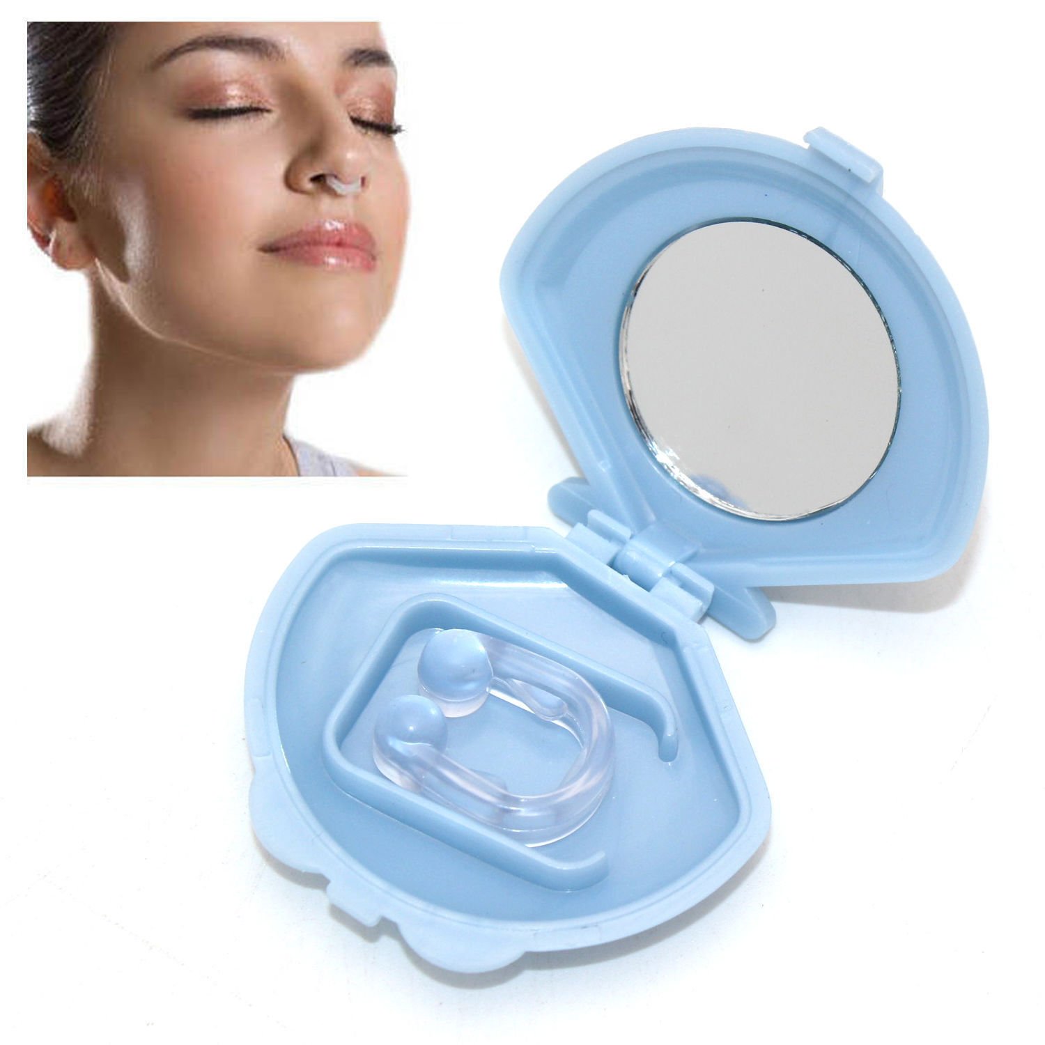 2pcs Anti Stop Snoring Snore Free Magnetic Silicone Night Sleeping Aid Nose Clip