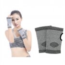 1 pair Gloves Compress Bamboo Charcoal Hand Wrist Support Brace Gloves Gray