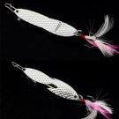 3pcs Long Shot Fishing Lure Peche Shine Metal Flying Lure With Feather Tackle