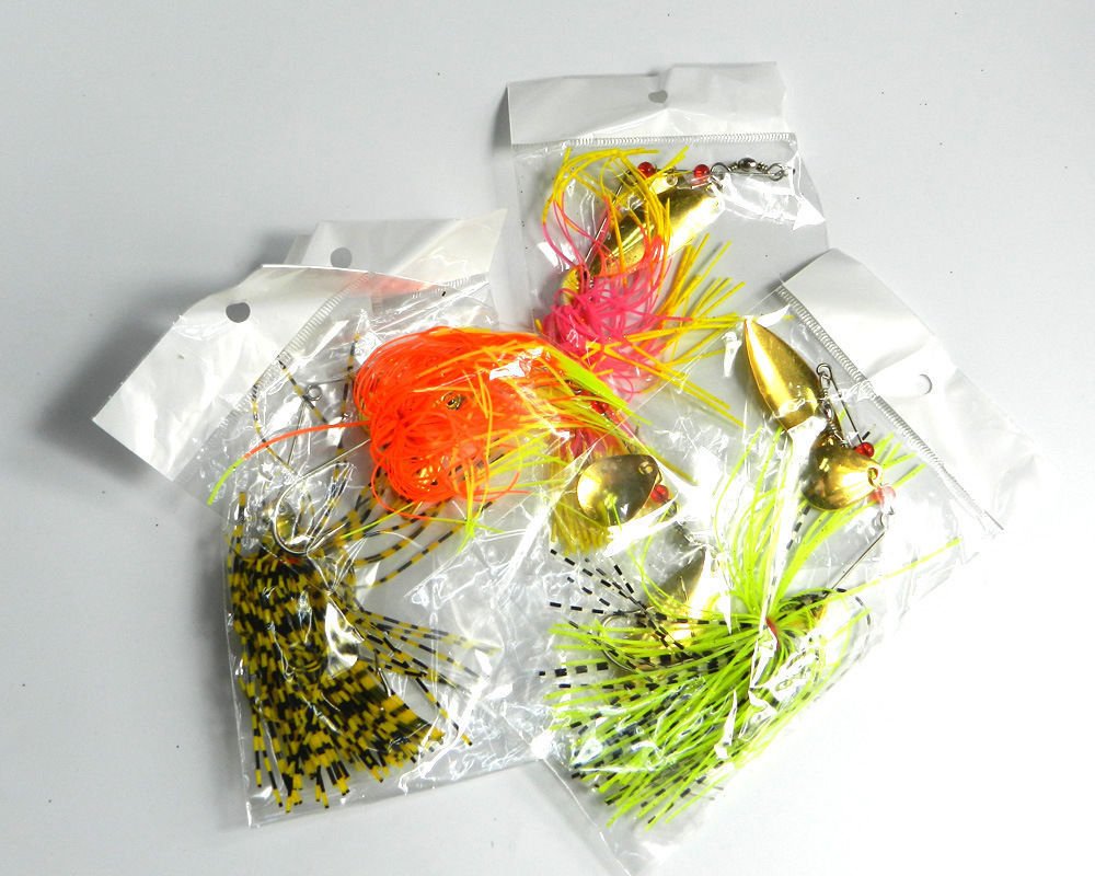 4PCS Fishing Lures Bass Baits Metal Spinerbaits Buzzbait Crankbaits Tackle 14.8g