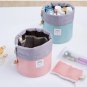 Barrel Shaped Travel Cosmetic storage Bag Nylon Drum washable Makeup Organizer