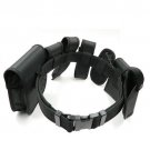 Set of 8 Black Tactical Security SWAT Police Utility Duty Belt w/Pouches Holster