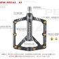 Road MTB Mountain Bike Bicycle Pedal 4 Sealed Bearing Steel Flat-Platform Pedals
