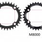 SNAIL Round 96BCD 30/32/34/36/38T Chainring MTB Bike Chain Ring M7000/8000/9000
