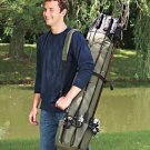 Deluxe FISHING Rod Reel CARRYING CASE Back Travel Bag Tackle Storage Organizer