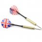 6pk Copper Steel Tip Darts Needle UK&US Flag Play Dart With Nice Flight Throwing
