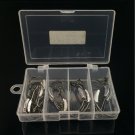 26x Offset Gamakatsu Hooks 5 Sizes Weighted Wide Gap With Clear Tackle Box