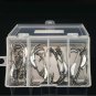 26x Offset Gamakatsu Hooks 5 Sizes Weighted Wide Gap With Clear Tackle Box