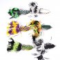 6pcs Topwater Soft Frog Fishing Lures Plastic Bait with Skirts Tackle 2"/0.27oz