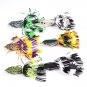 6pcs Topwater Soft Frog Fishing Lures Plastic Bait with Skirts Tackle 2"/0.27oz
