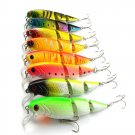 8pcs Plastic Fishing Lures Bait Lifelike 3 Joint Minnow Crankbait Bass Hook 10cm