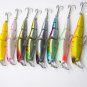 8pcs Plastic Fishing Lures Bait Lifelike 3 Joint Minnow Crankbait Bass Hook 10cm