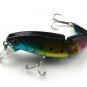 8pcs Plastic Fishing Lures Bait Lifelike 3 Joint Minnow Crankbait Bass Hook 10cm