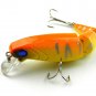 8pcs Plastic Fishing Lures Bait Lifelike 3 Joint Minnow Crankbait Bass Hook 10cm