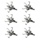 6pcs Hunting Archery Steel Sharp Tips Arrow Points Head 100 Grain Broadheads