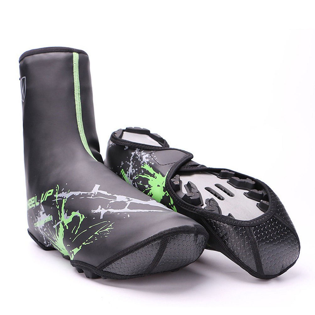 Waterproof Cycling Shoe Covers Protecter Bike Cycling Overshoes 11.8" Reflective
