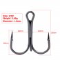 100pcs Fishing Hook Sharpened Treble Hooks 10 sizes Fish Jig hook Tackle