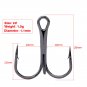 100pcs Fishing Hook Sharpened Treble Hooks 10 sizes Fish Jig hook Tackle