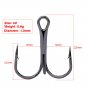100pcs Fishing Hook Sharpened Treble Hooks 10 sizes Fish Jig hook Tackle