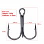 100pcs Fishing Hook Sharpened Treble Hooks 10 sizes Fish Jig hook Tackle