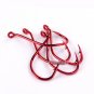 100PCS Octopus Fishing Hook Red High-carbon Steel Fishhook Saltwater Bass Hooks