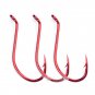 100PCS Octopus Fishing Hook Red High-carbon Steel Fishhook Saltwater Bass Hooks