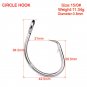 5pcs Tuna Circle Fishing Hook 11/0-16/0 Stainless Steel Big Game Saltwater Hook