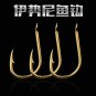 200pcs ISE High Carbon Steel Gold Fishing HooksTalon Salmon Single Fly Tying