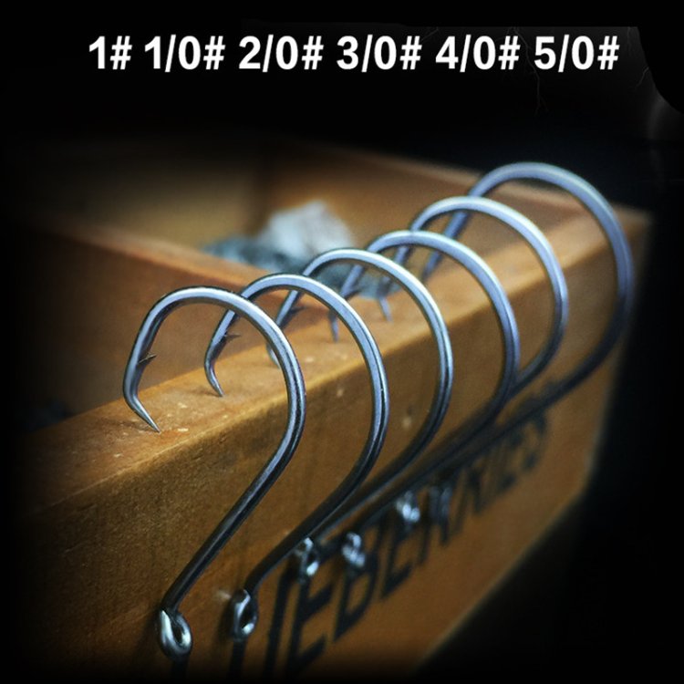 100 Pack Offset Sport Hi-Carbon Stee Fishing Hooks Octopus Baitholder Hook