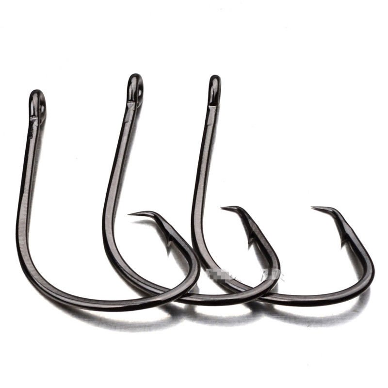Pack of 100 Sport Circle Hooks High-carbon Steel Jigs Baitholder Fishing Hook