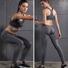 Women Elastic Sports Yoga Pants Fitness Tights Push-Up Trousers Running Gym BO