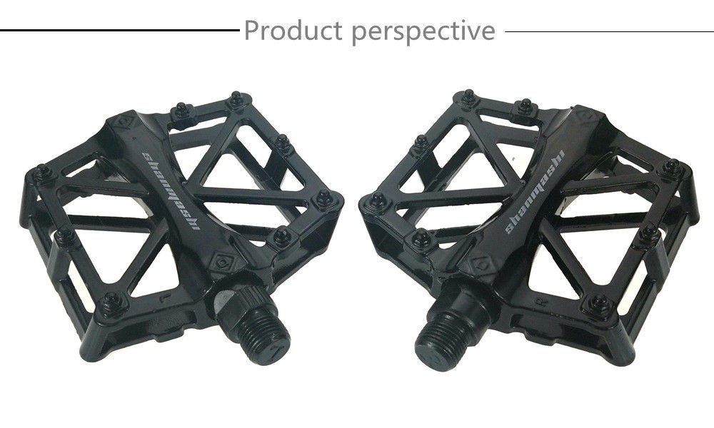 SCUDGOOD 1pair Aluminum Alloy Plat Pedal Dual Bearing Mountain Bicycle Pedals