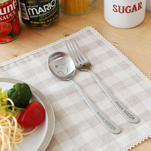Wicker Rocking Pasta Spoon Fork Silver Spoons Small Cutlery Silverware Vintage