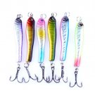 6PS Micro Jigs Butterfly Metal Jigs Fishing Lures Snapper Slow Lures 20g Hooks