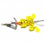 Lot 4pcs Rubber Frog Soft Fishing Lures Bass Bait Spinner Sinking 9cm 3-9/16inch
