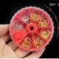 120pcs Singe Jig Sleeve Hooks Set Portable Box Fishing Tackle Assorted Sizes 30g