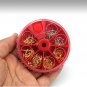 120pcs Singe Jig Sleeve Hooks Set Portable Box Fishing Tackle Assorted Sizes 30g