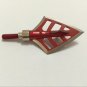 3pcs Red Broadheads 4 Blade Arrowhead Hunting Arrow Head Point Tips 125 Gr