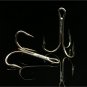 100 Pack Sharpen Treble Fishing Hooks High Carbon Steel Hook Silver Assorted